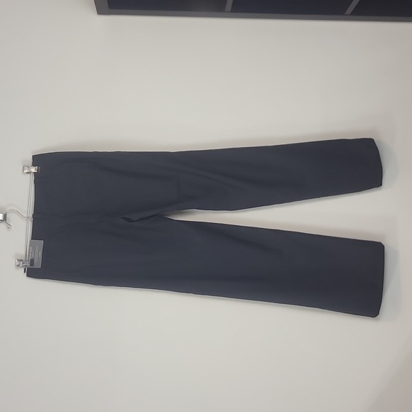 ANN TAYLOR Black Gray Signature Fit Trouser Leg Relaxed Fit Wool Blend Pant - Picture 2 of 14